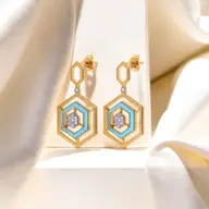 Hexa Glam - Lab Diamond Drop Earrings thumbnail 3