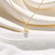 Hexa Solitaire - Lab Diamond Pendant Necklace thumbnail 1