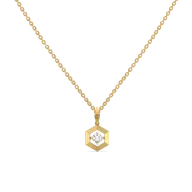 Hexa Solitaire - Lab Diamond Pendant Necklace thumbnail 2