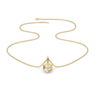 Hexa Solitaire - Lab Diamond Pendant Necklace thumbnail 3