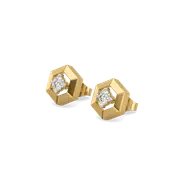 Hexa Solitaire - Lab Diamond Stud Earrings thumbnail 1