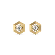 Hexa Solitaire - Lab Diamond Stud Earrings thumbnail 3