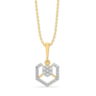 Hexagon Chic - Lab Diamond Pendant thumbnail 1