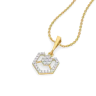 Hexagon Chic - Lab Diamond Pendant thumbnail 3