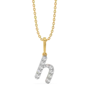 Hey There H - Lab Diamond Alphabet Pendant thumbnail 1