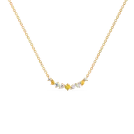 Honeyline - Lab Diamond and Citrine Necklace thumbnail 1