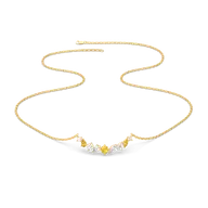 Honeyline - Lab Diamond and Citrine Necklace thumbnail 2