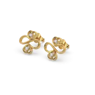 Infinity Clover - Lab Diamond Stud Earrings thumbnail 1