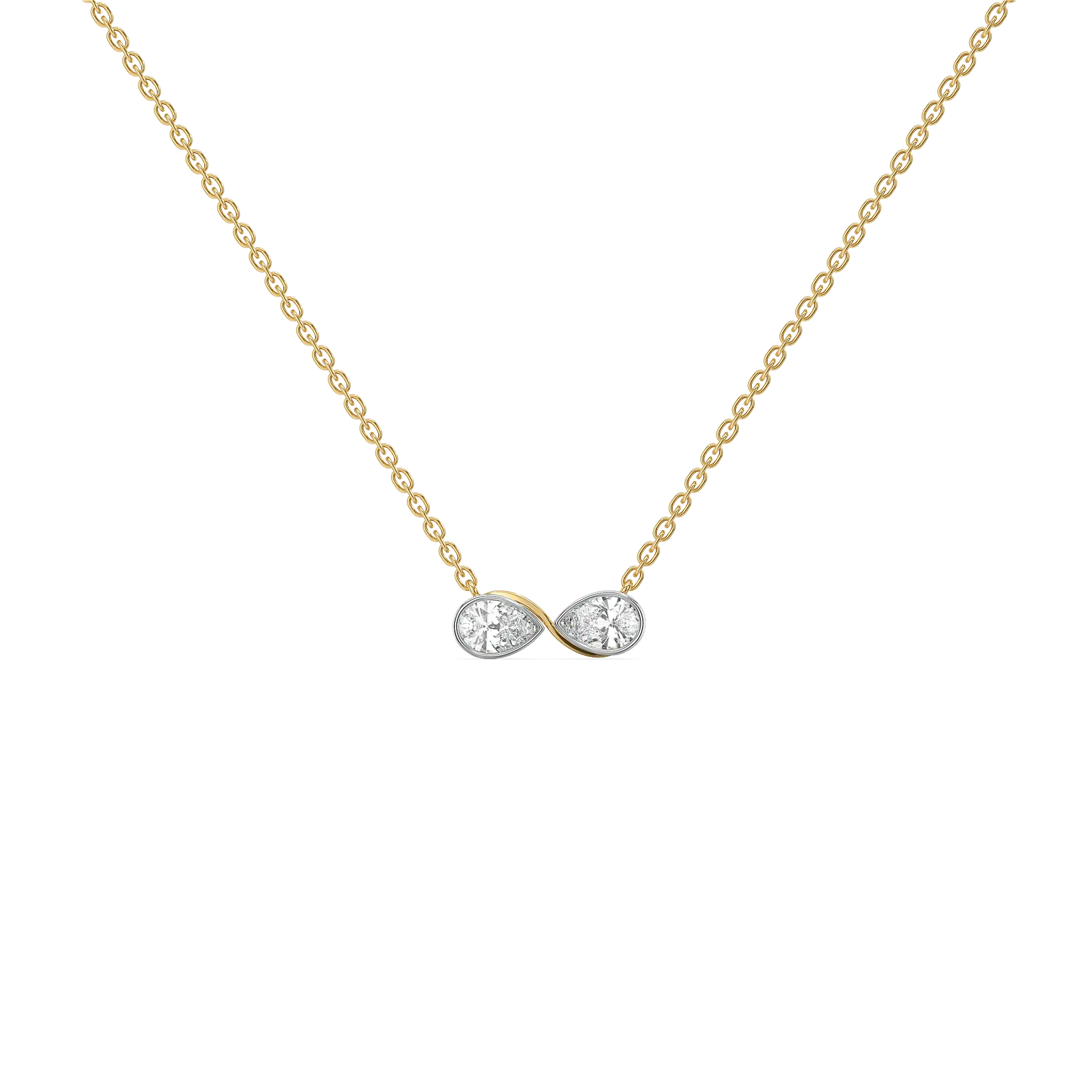 Infinity Pears - Lab Diamond Necklace — image 1