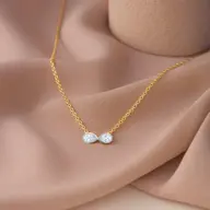 Infinity Pears - Lab Diamond Necklace thumbnail 2