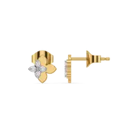 Jasmine Petals - Pure Gold Lab Diamond Earrings thumbnail 3