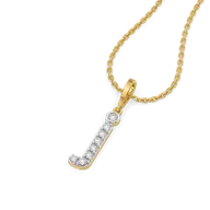 Jolly J - Lab Diamond Alphabet Pendant thumbnail 2