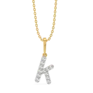 Keep Up K - Lab Diamond Alphabet Pendant thumbnail 1