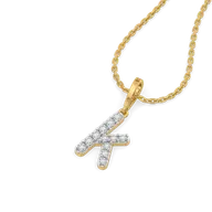 Keep Up K - Lab Diamond Alphabet Pendant thumbnail 2