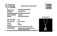Keep Up K - Lab Diamond Alphabet Pendant thumbnail 4