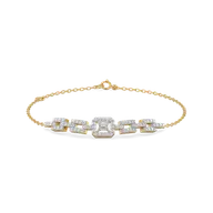 Lady in Emerald - Pure Gold Lab Diamond Solitaire Bracelet thumbnail 2