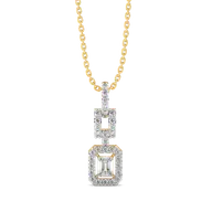 Lady in Emerald - Pure Gold Lab Diamond Solitaire Pendant thumbnail 1