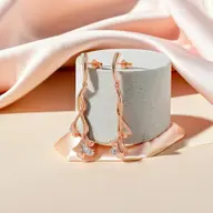 Lilac Whisper - Lab Diamond Drop Earrings thumbnail 2