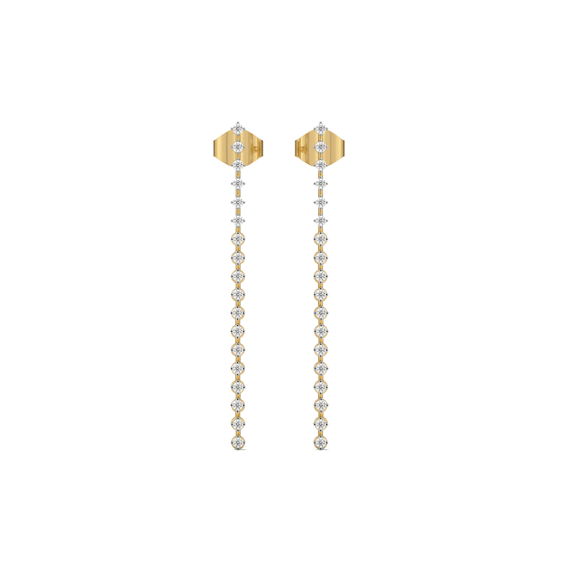 Line of Light - Lab Diamond Drop Earrings — image 1