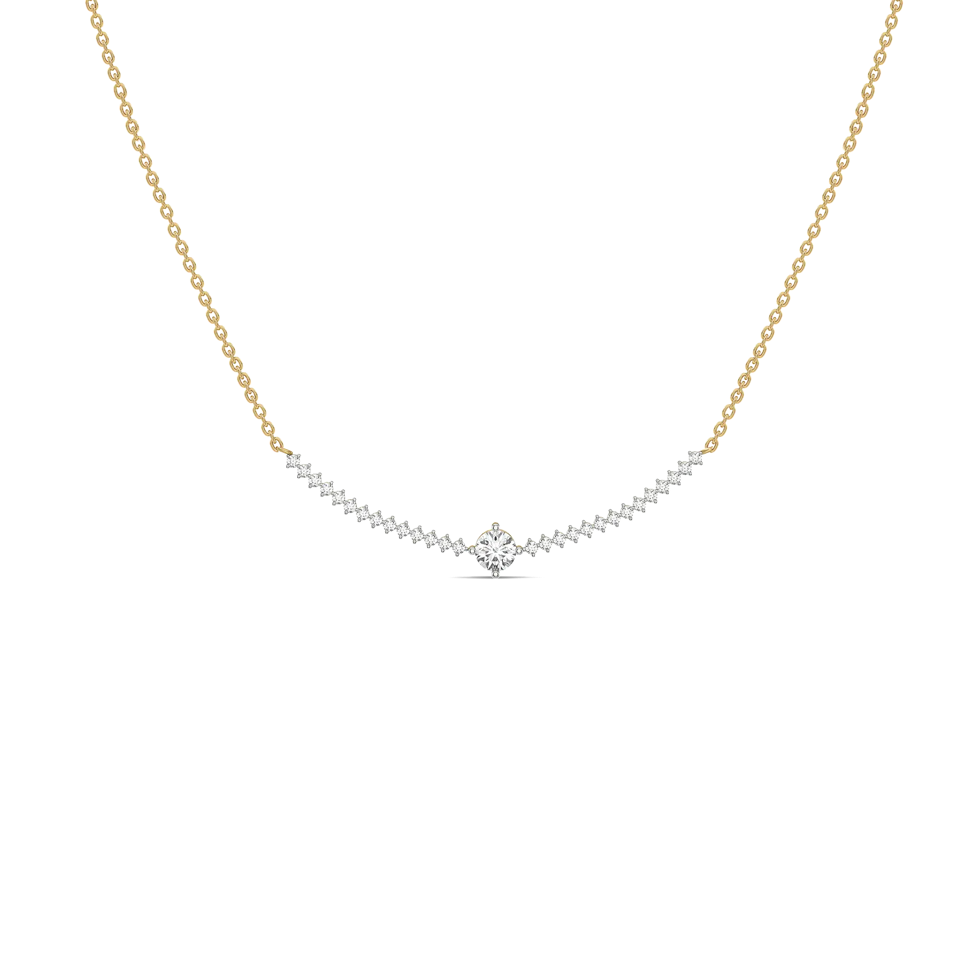 Line of Light - Lab Diamond Solitaire Necklace — image 1