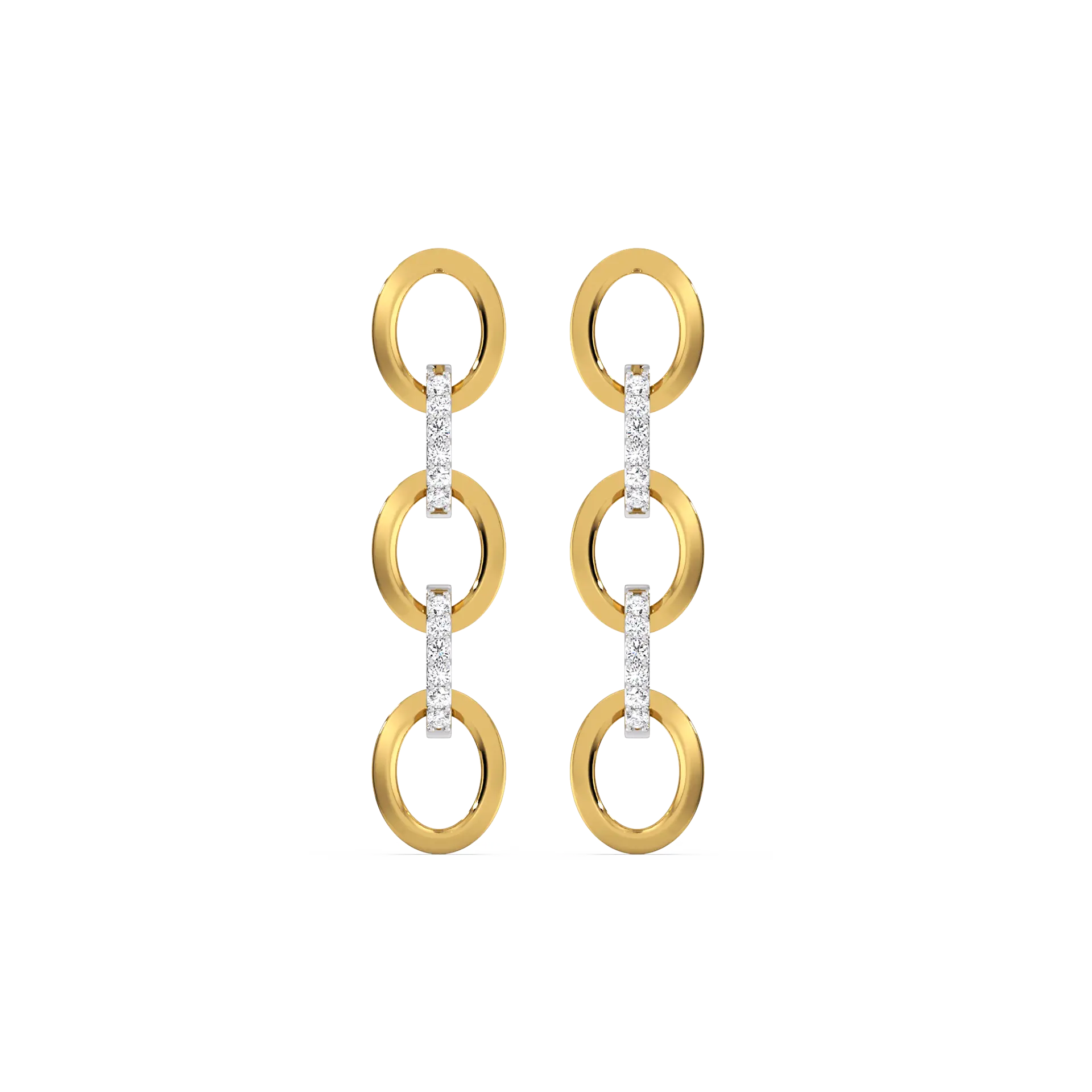 Link Chain - Lab Diamond Drop Earrings — image 1
