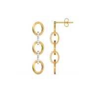 Link Chain - Lab Diamond Drop Earrings thumbnail 4