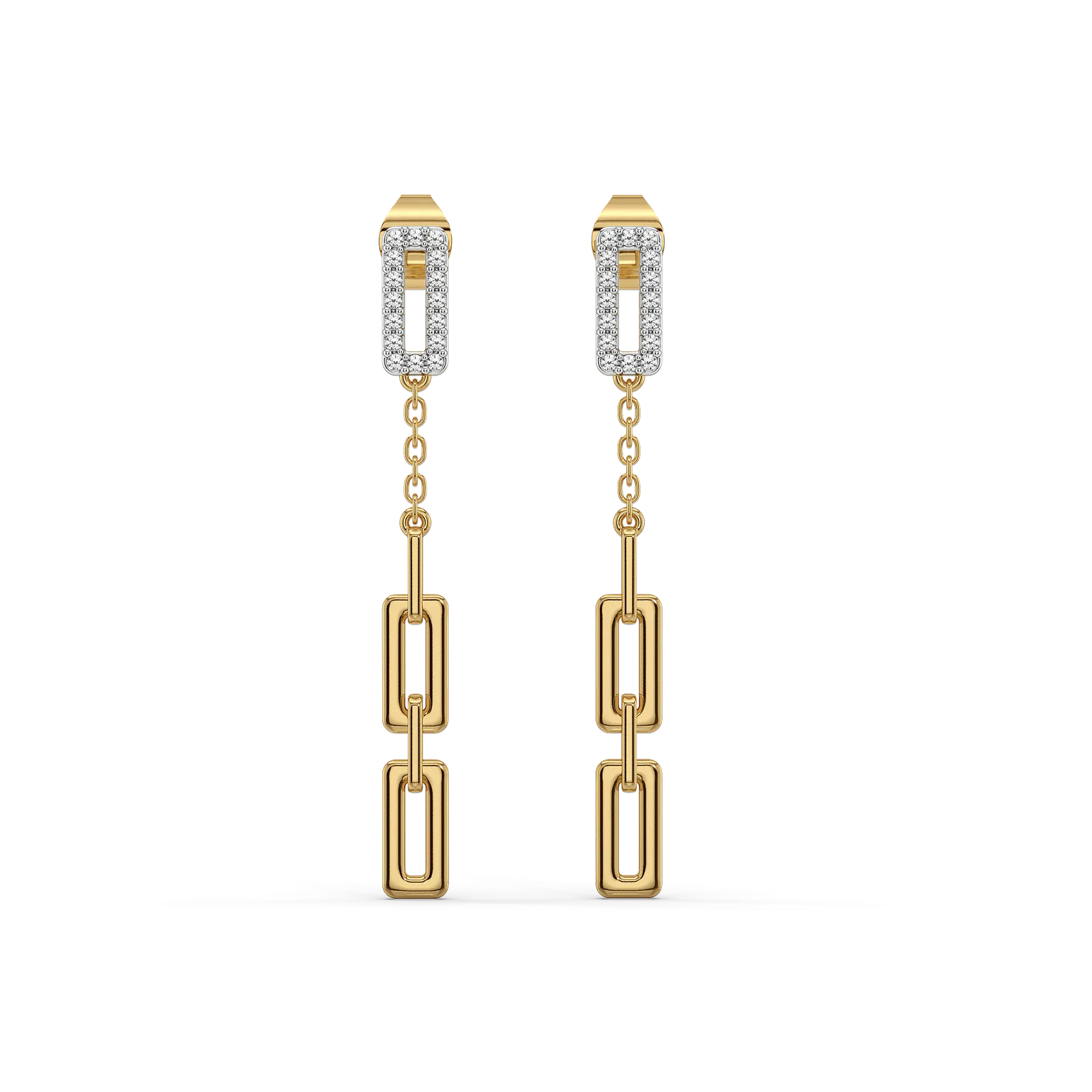 Linkin' It Up - Lab Diamond Drop Earrings — image 1