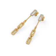 Linkin' It Up - Lab Diamond Drop Earrings thumbnail 5