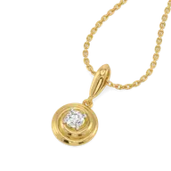 Liquid Gold - Pure Gold Lab Diamond Pendant thumbnail 1