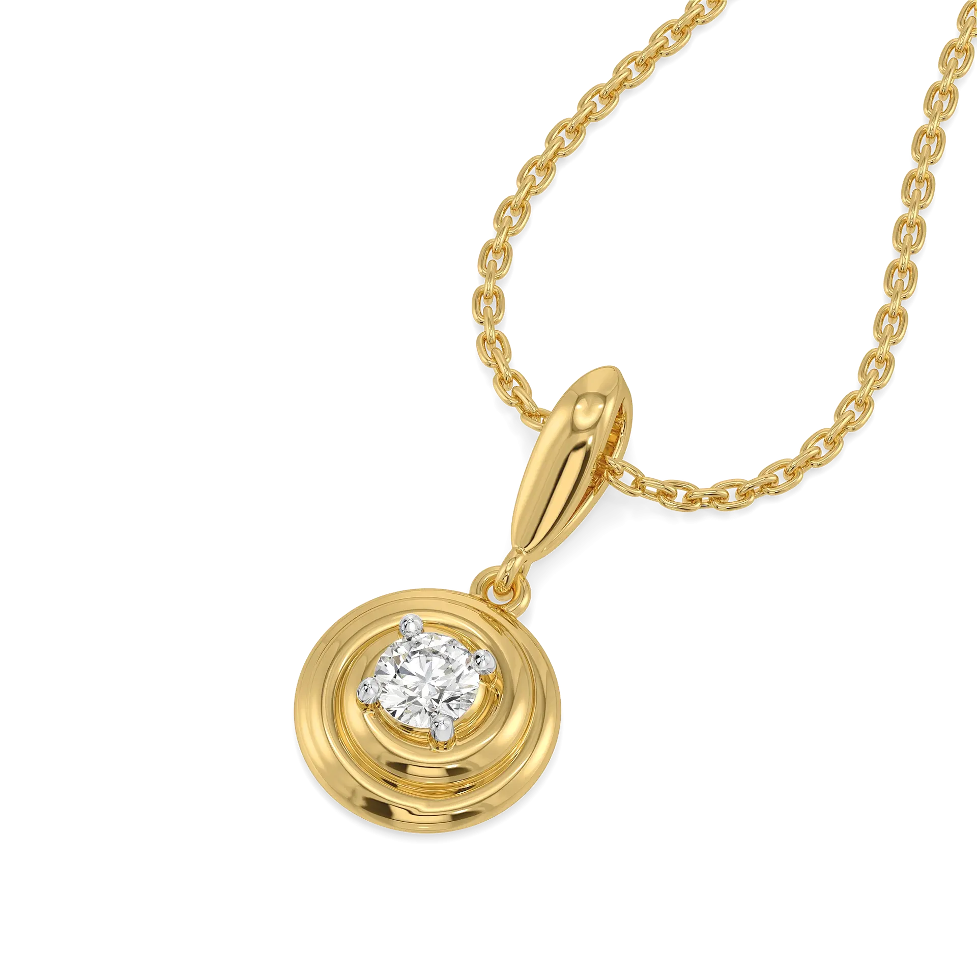 Liquid Gold - Pure Gold Lab Diamond Pendant