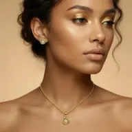 Liquid Gold - Pure Gold Lab Diamond Pendant thumbnail 2