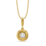 Liquid Gold - Pure Gold Lab Diamond Pendant thumbnail 3