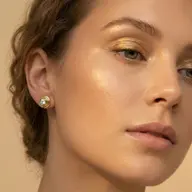 Liquid Gold - Pure Gold Lab Diamond Stud Earrings thumbnail 2
