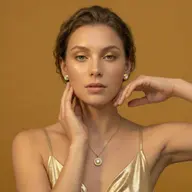 Liquid Gold - Pure Gold Lab Diamond Stud Earrings thumbnail 4