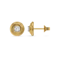 Liquid Gold - Pure Gold Lab Diamond Stud Earrings thumbnail 5