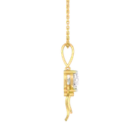 Little Bow Heart - Pure Gold Lab Diamond Pendant thumbnail 3