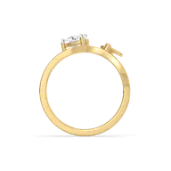 Little Bow Heart - Pure Gold Lab Diamond Ring thumbnail 3