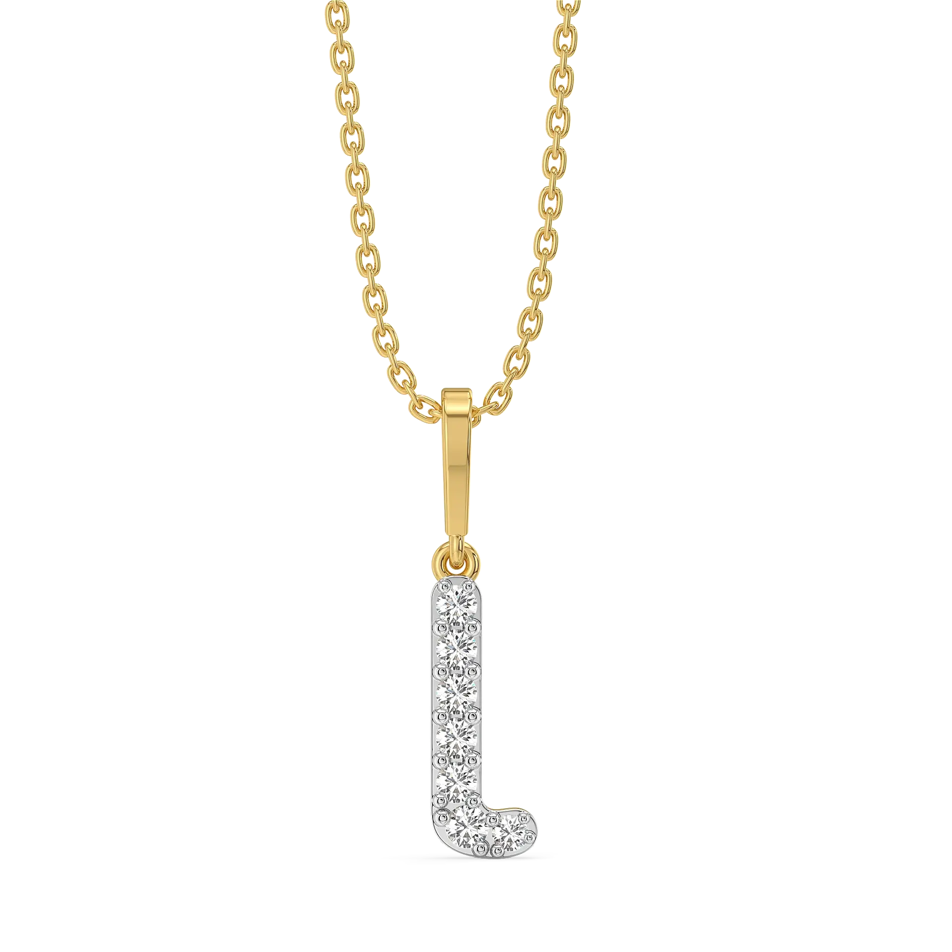 Little Lux L - Lab Diamond Alphabet Pendant — image 1