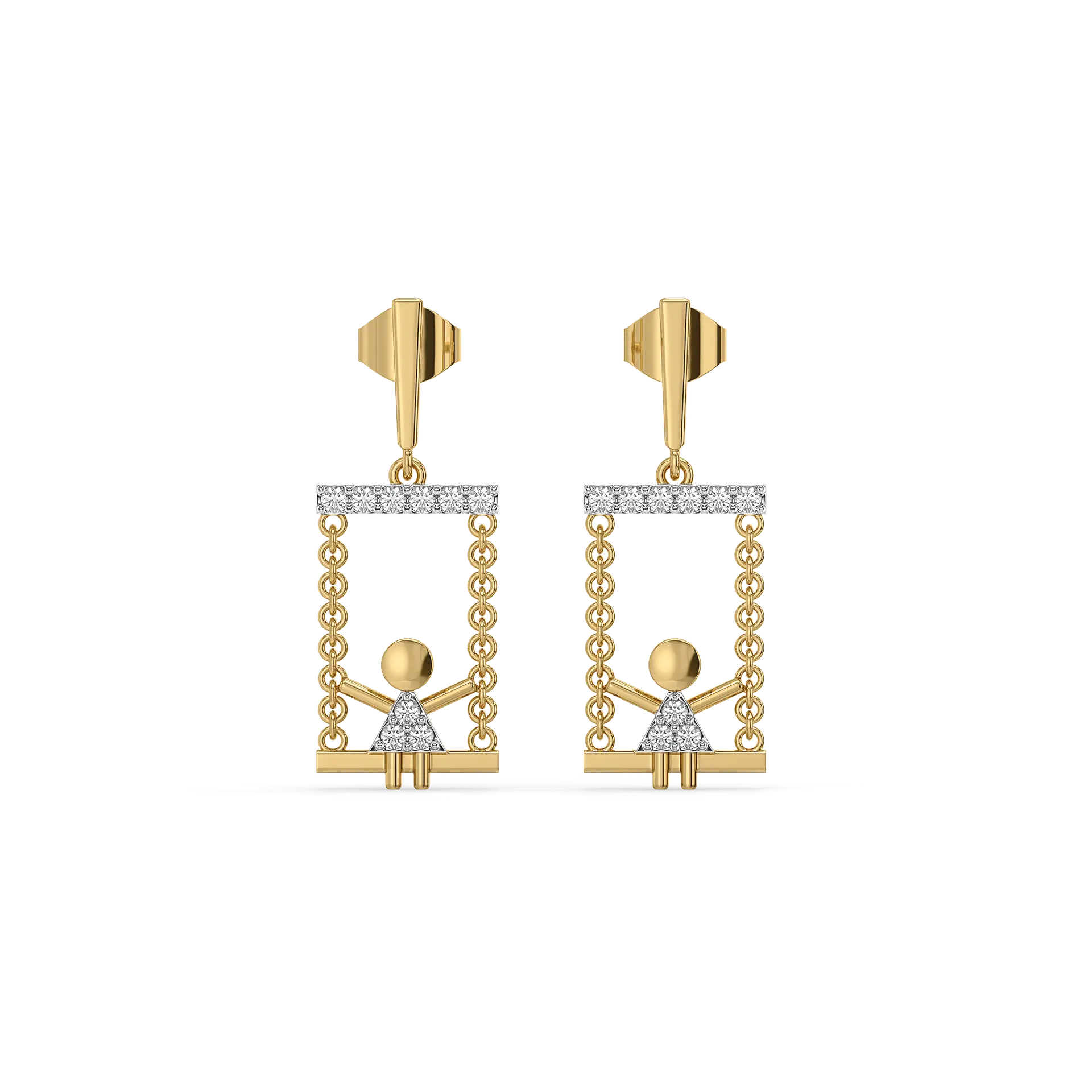Little Swing - Lab Diamond Drop Earrings