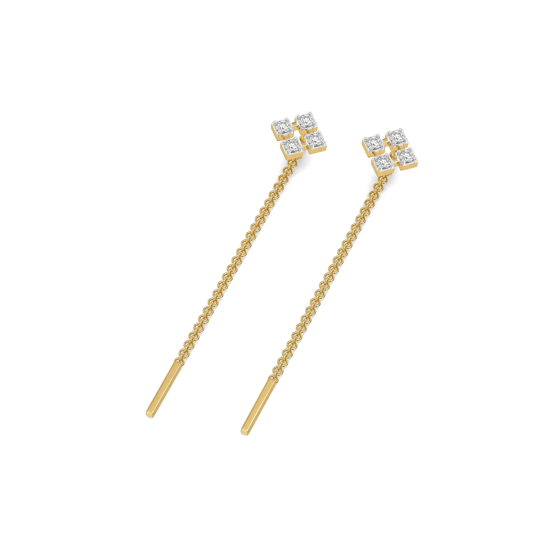 Skyline Drops - Lab Diamond Sui Dhaga Earrings