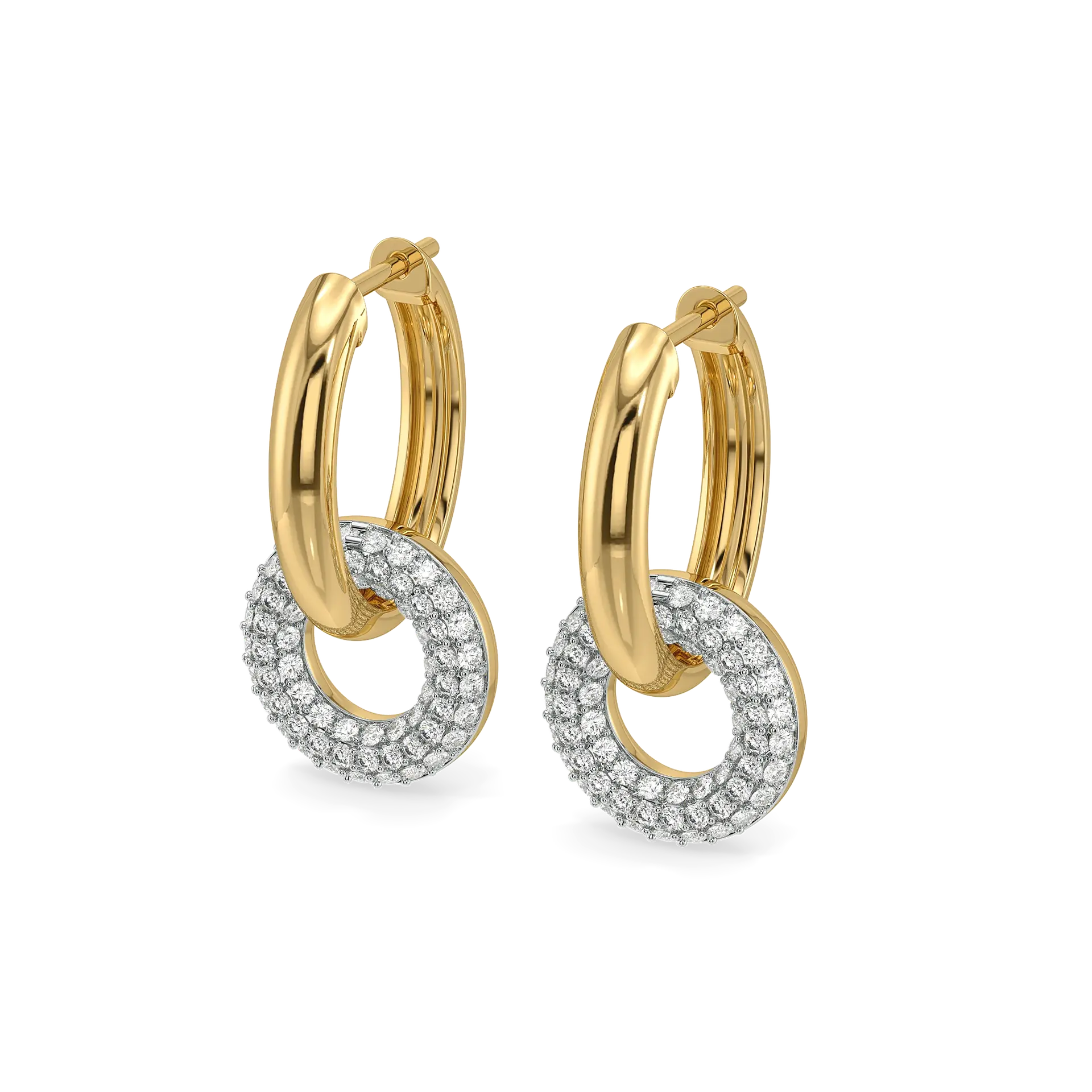 Loops & Links - Lab Diamond Hoop Earrings