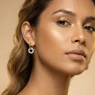 Loops & Links - Lab Diamond Hoop Earrings thumbnail 2