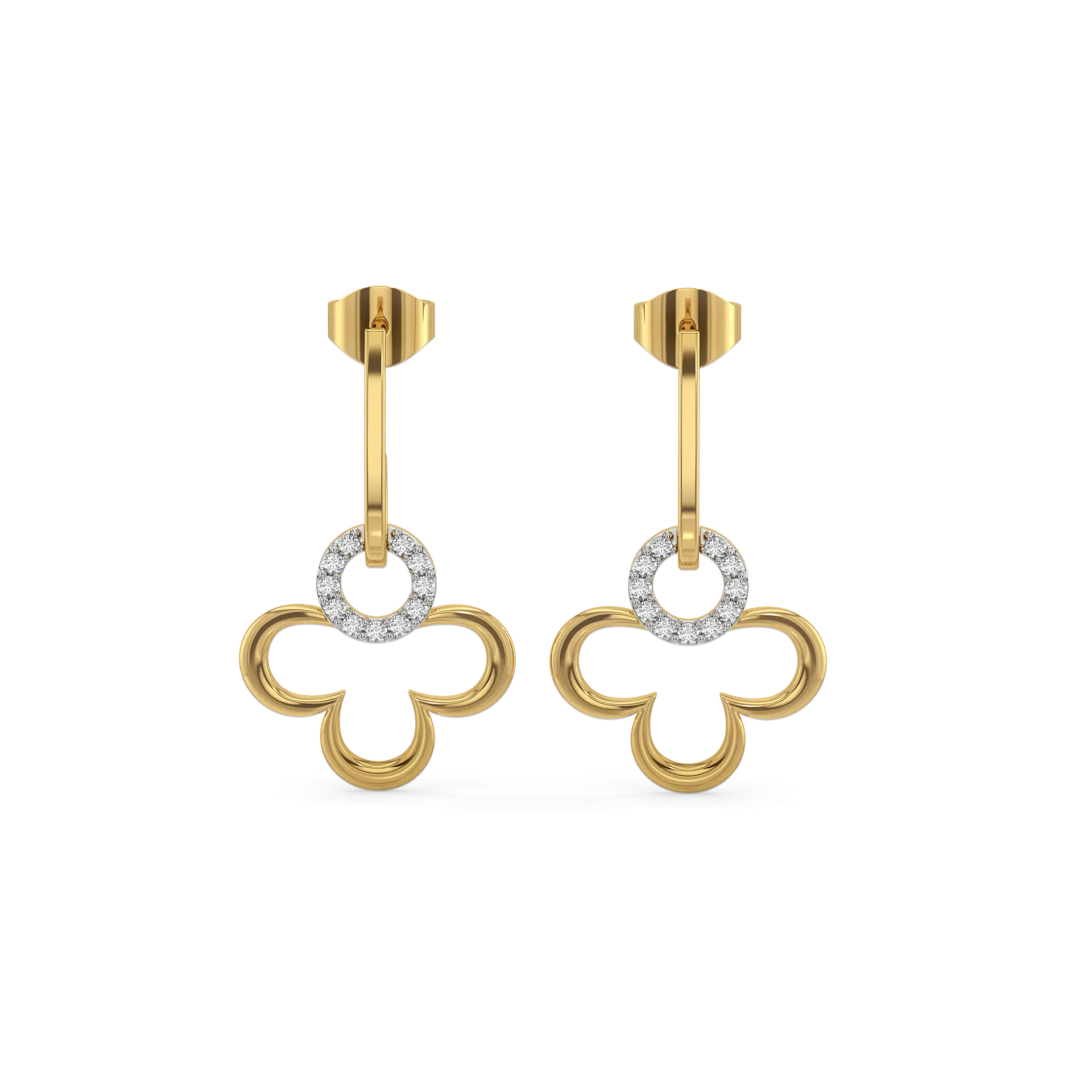 Lucky Bloom Drops - Lab Diamond Earrings