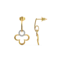 Lucky Bloom Drops - Lab Diamond Earrings thumbnail 3