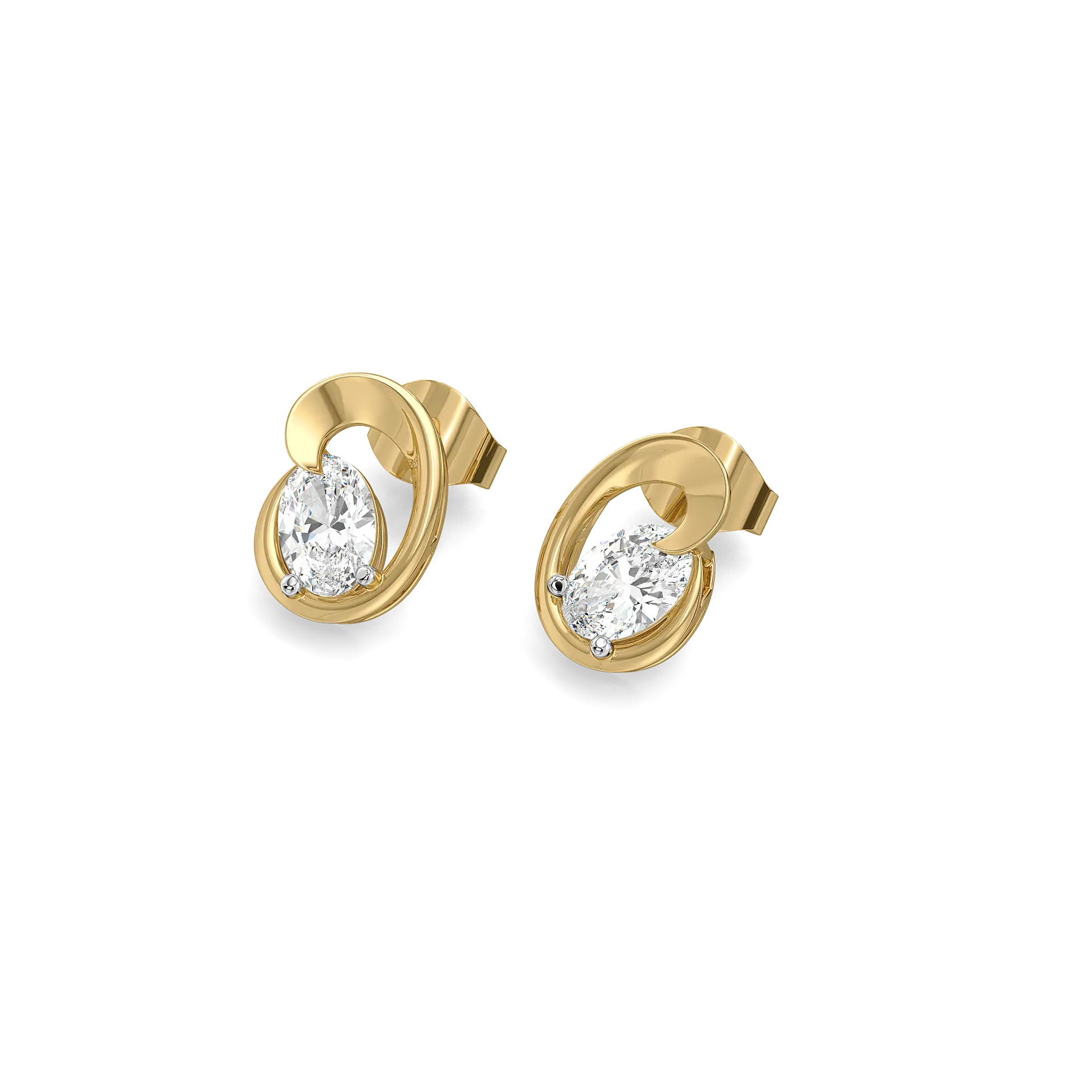 Lume Arc - Lab Diamond Solitaire Earring — image 1