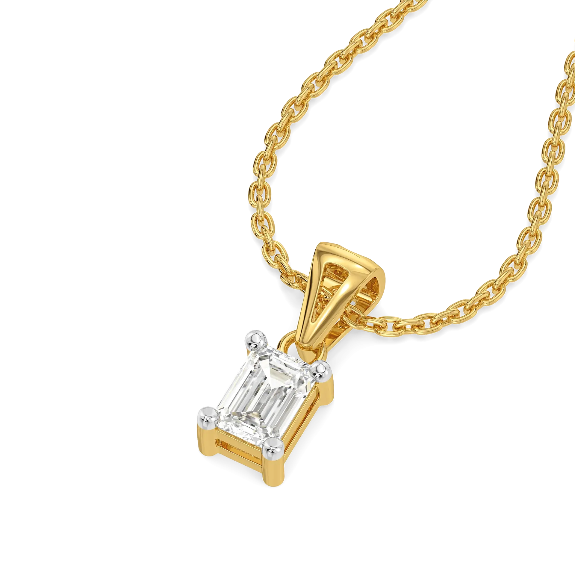 Lumina Emerald - Pure Gold Lab Diamond Pendant