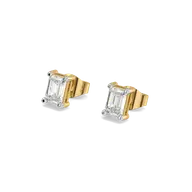 Lumina Emerald - Pure Gold Lab Diamond Stud Earrings thumbnail 1