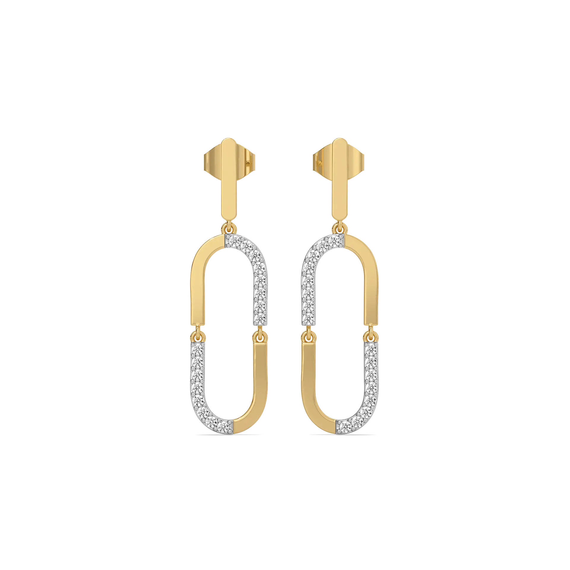 Lustre Loop - Lab Diamond Drop Earrings — image 1