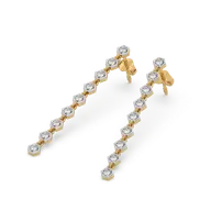 Lustrous Bezel - Lab Diamond Drop Earrings thumbnail 3
