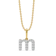 Magical M - Lab Diamond Alphabet Pendant thumbnail 1
